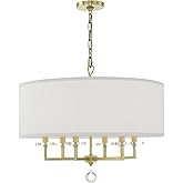 Crystorama Paxton 6 Light Aged Brass Chandelier