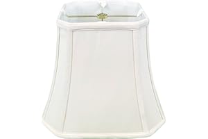 ROYAL DESIGNS, INC. Royal Designs, Inc BSO-705-12WH Square Cut Corner Bell Lamp Shade, BSO-705, White, 12 inch