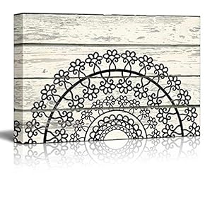 Geometrically Shaped Sunrise Pattern - Canvas Art Home Art - 12x18 inches