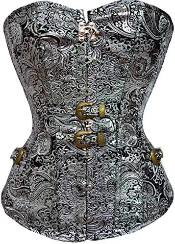Yishan Steampunk Corsets Harness Belt Corsets and Bustiers Gothic Prints Waist Trainer Overbust Corset Bustier Top