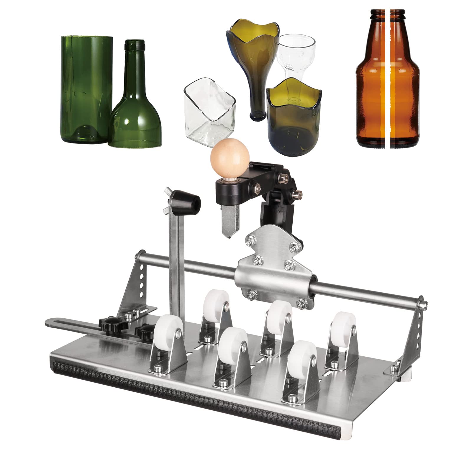 Photo 1 of MiiMOO Glass Bottle Cutter - Professional DIY Glass Cutting Tool for Wine, Beer & Whiskey Bottles - Cuts Square, Round Bottles and Bottlenecks - Ideal for Crafting & Upcycling Projects