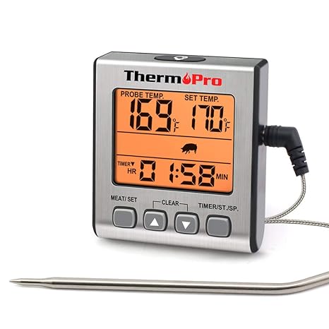 ThermoPro TP16S Termómetro Cocina Termómetros de Barbacoa Digitale ...