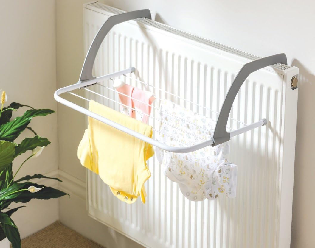 FOLDING Over Door or Radiator Clothes Airer Perfect for Small Spaces