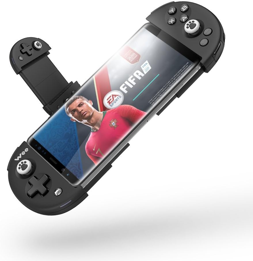 Flydigi Wee Portable Wireless Controller, Ultra-Compact Bluetooth 4.0 Joystick, Stretchable Gamepad with 80-Hour Playtime for Android Phone, Tablet (Black)