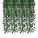 Kalolary 78 Ft 12 Strands Artificial Ivy Garland Leaf Vines Plants Greenery, Hanging Fake Plants, for Wedding Backdrop Arch Wall Jungle Party Table Office Decor (Scindapsus) primary