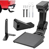ASDJAKZP Bed Step, Swing Out Bed Corner Step for Truck with Dual Exhaust, Compatible with 2014-2025 Dodge Ram 1500 2500 3500