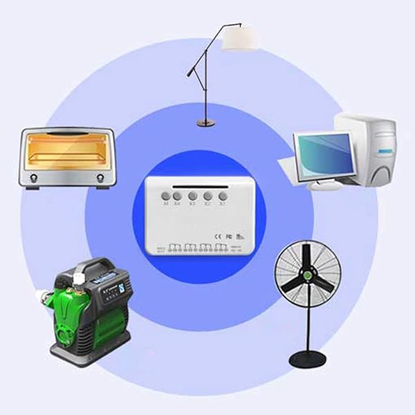 Blesiya 4 canales WiFi rel interruptor mdulo Smart Home Control remoto cc 5V DIY interruptor mdulo Compatible con Alexa Home