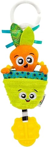 LAMAZE Candy The Carrot Clip On Pram Baby Toy Multicoloured Newborn Sensory view 1
