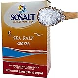 SoSalt Dal Mare Di Trapani, Coarse Sea Salt from Sicily Italy, Shaker 1 kg (35.3 oz), Mediterranean Sea Salt, Kosher Sea Salt