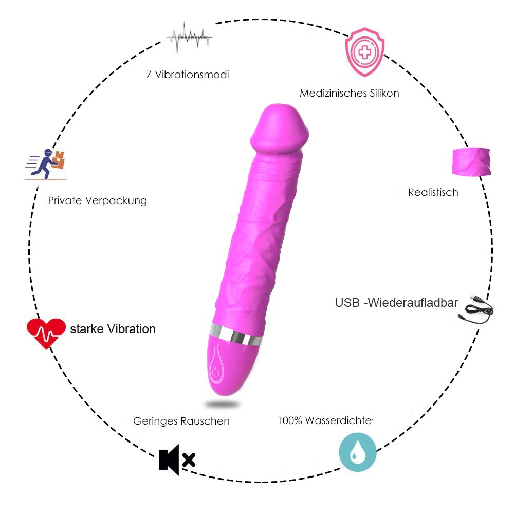 Massager für sie G punkt und Klitoris Stimulator 7 Modi,wasserdicht
