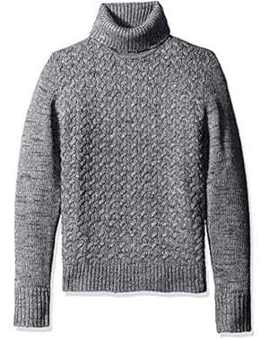 Calvin Klein Men's Wool Cable Knit Turtleneck Sweater