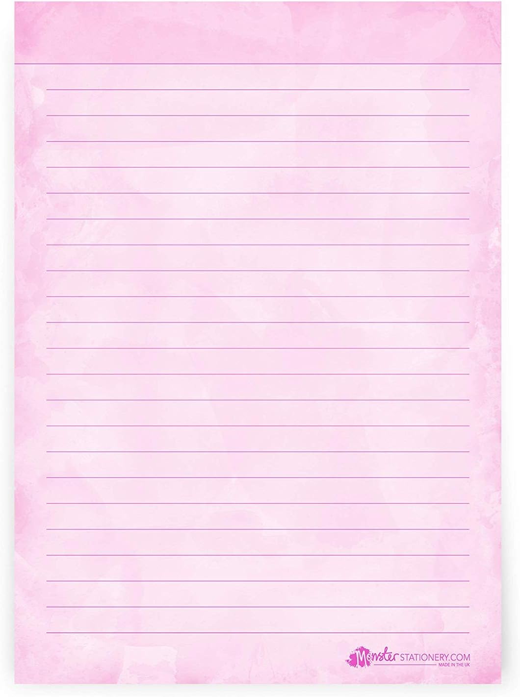 to Do List Notepad - Things to Do Today List Pad A5-60 Sheets - Pink Watercolour - 80gsm - Made in UK by Monster Stationery - Image 3
