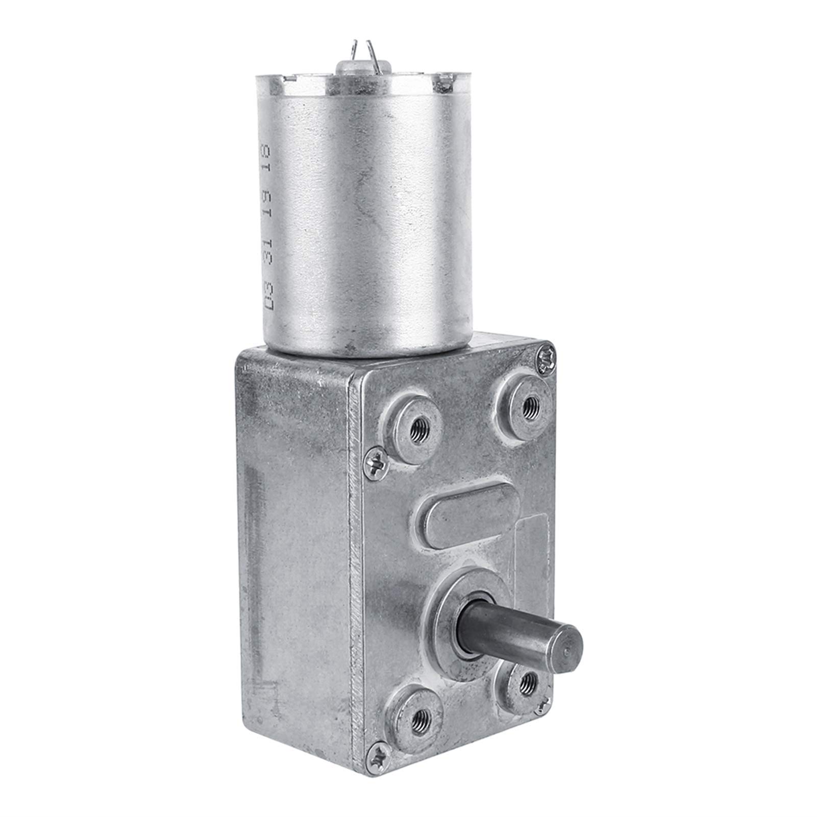 DC 12V Turbocharger Worm Geared Motor with Self‑Locking,Metal Gear Reduction Motor 2RPM Reversible High Turbocharger Worm Geared Motor