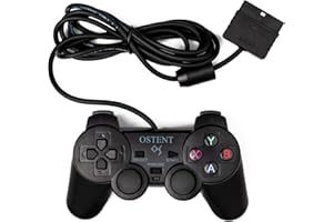 OSTENT Wired Analog Controller Gamepad Joystick Joypad for Sony Playstation PS2 PS1 PS One PSX Console Dual Shock Vibration V