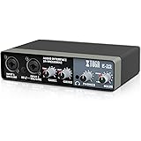 XTUGA E22 2i2 USB Audio Interface with XLR Mic Preamplifier 192kHz True Stereo for Pro Tools/Ableton Live Lite/Reaper and Oth