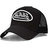 Von Dutch Unisex Trucker Hat - Retro Classic Solid Color Mesh Back Snapback Baseball Cap for Men & Women.