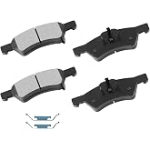 cciyu D857 Ceramic Front Disc Brake Pad Set | Fit For For Chrysler For Town &amp; Country,For Voyager,For Dodge For Caravan,For Grand Caravan,4pcs