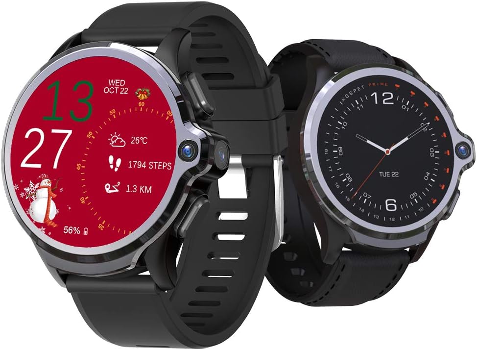 4G Smart Watch Phone; 3GB 32GB 1.6'' Sports Smart Watch Men with Dual Cameras GPS 1260 mAh Battery Face ID Unlock