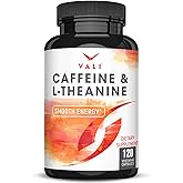 VALI Caffeine 50mg & L Theanine 100mg - Caffeine Pills & L-Theanine for Smart Smooth Energy & Focus Supplement. Nootropic Brain Booster Cognitive Support Stack & Focused Clarity. 120 Veggie Capsules