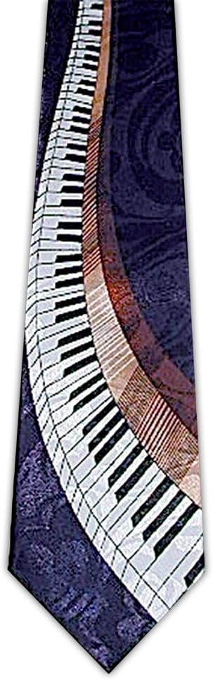 Piano Keys on Navy Music Tie