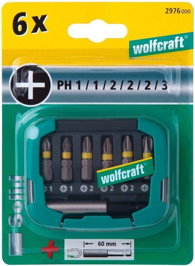 wolfcraft Bit Box TORX® (T 10-25), 7 Pcs. I 2978000 I 6 Solid bits in Various Sizes, incl. bit Holder, Grey, Variety Pack - Image 4