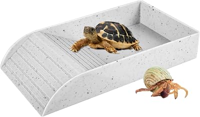 Eummy Tortoise Water Dish 30.5x14.8x5.8cm Anti Slip with Ramp