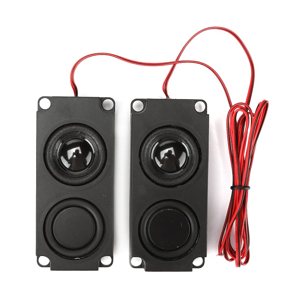 Goshyda 8Ω 5W Magnetic Speaker, Portable Heavy Bass Audio Cavity 40mm Internal Magnet Dual Speakers, DIY Mini Loudspeaker for LCD TV Monitor