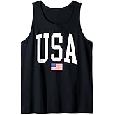 USA American Flag Women Men Kids Patriotic July 4th States Tank Top