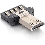 Micro USB OTG ( On-The-Go ) Adapter ** Micro-USB B Male Plug auf USB-A Female Slot ** Extremly Small Mini ** Use Your USB Devices ( e.g. USB Flash-Drive ) with your Android / Windows Tablet or Smartphone