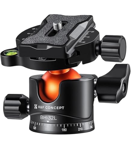 Amazon.com : K&F CONCEPT 36mm Metal Tripod Ball Head 360 Degree
