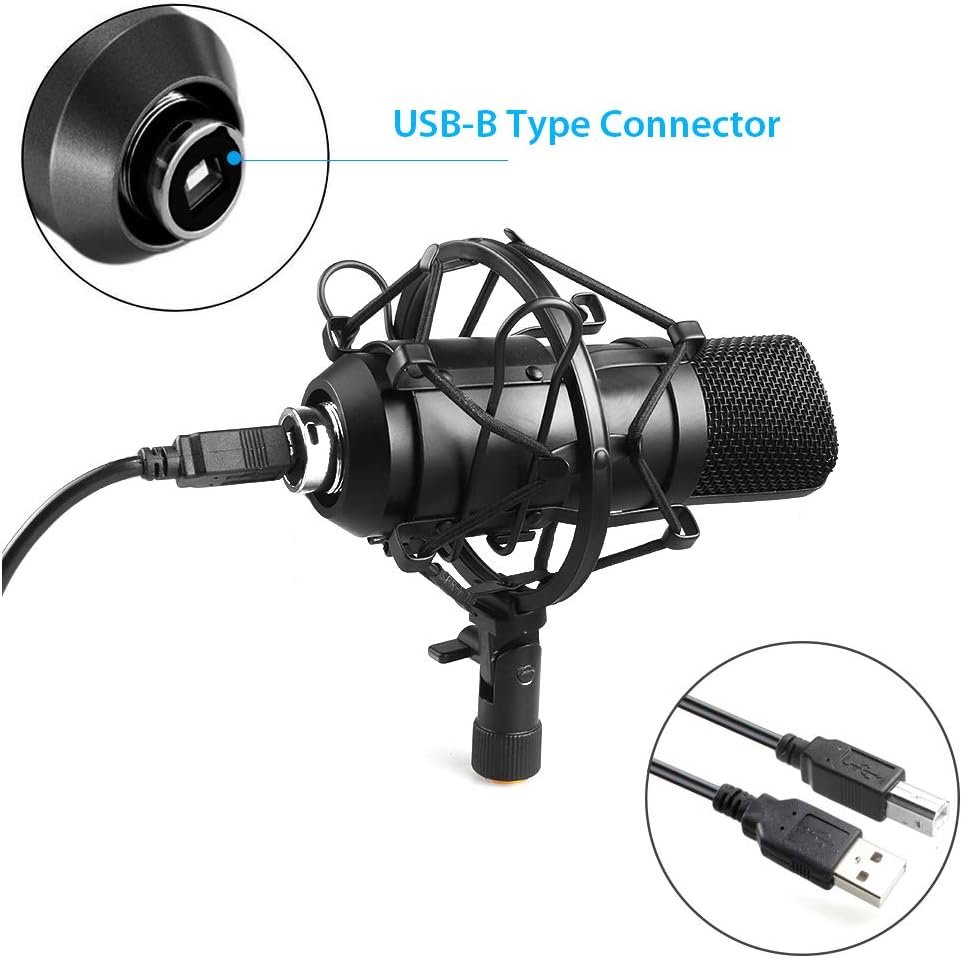 ProSound USB Microphone Kit 192KHZ/24BIT PC Condenser Podcast Streaming Cardioid Mic Plug & Play for Computer YouTube, Gaming Recording - Image 5