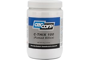 Fumed Silica C-THIX 100 by CECCORP (1 Quart / 946 mL) – Extremely Fine, Hydrophobic, Amorphous White Powder with Very High Purity