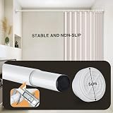 FRENESSA Shower Curtain Rod Stainless Steel Extendable 125-205cm White view 4