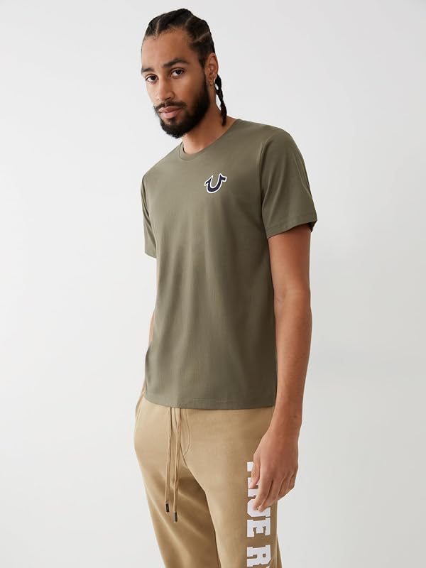Buddha Logo Short Sleeve Tee, T-Shirt Homme, Militant Green, Medium