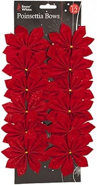 Stella Di Natale In Feltro.12 Rosso Feltro Natale Albero Di Natale Stella Di Natale Paillettes Fiocchi Decorazioni Amazon It Casa E Cucina