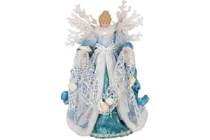 Windy Hill Collection 14" Inch Standing Aqua Angel Christmas Tree Topper or Table Top 148510