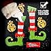 Bigtime Signs XL Reflective Christmas Car Elf Legs Magnet Set - 5-Piece Magnetic Christmas Decorations for Cars with Jingle Bells - Fun Automotive Decor for The Holidays - Magnetic Elf Legs and Bells