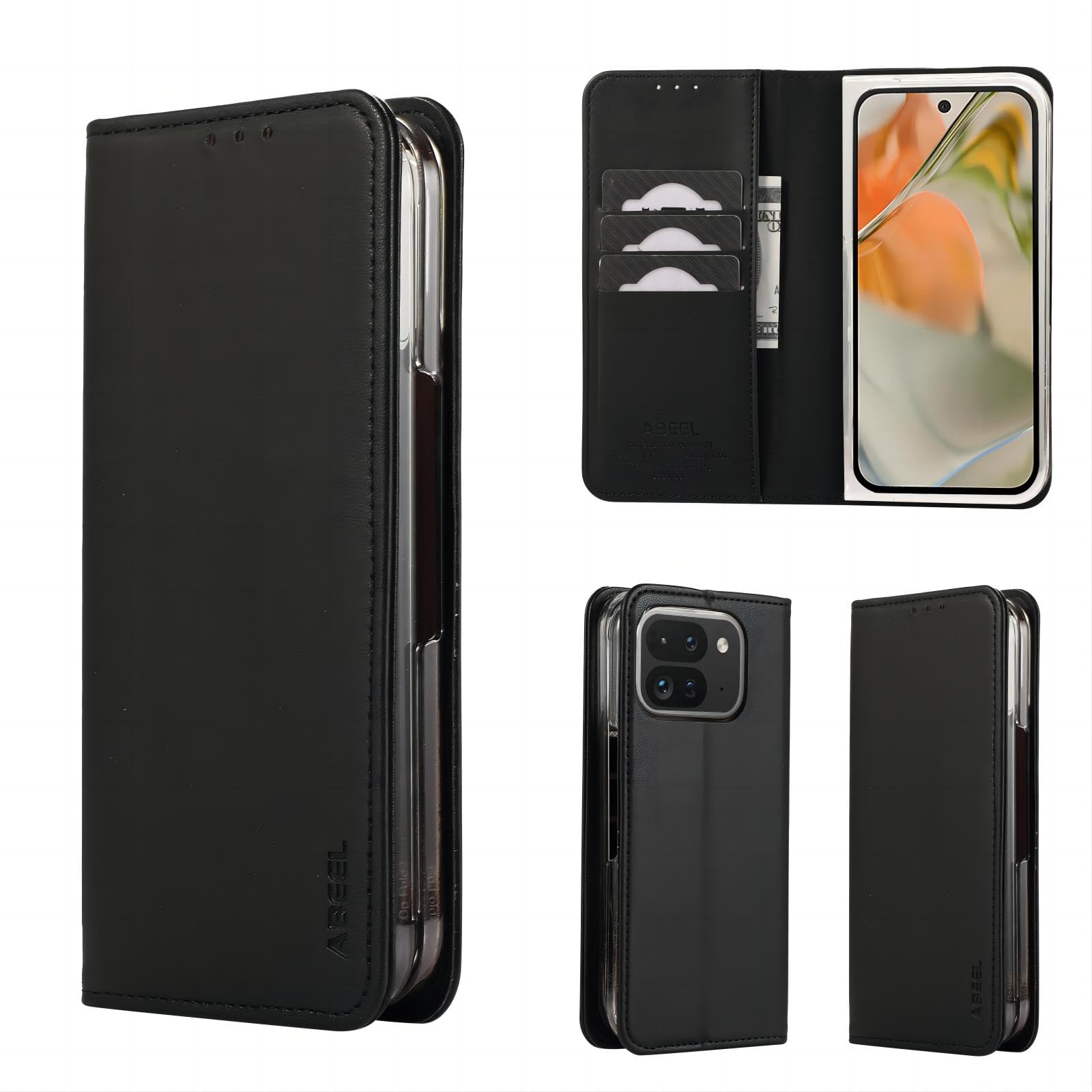 Hülle Case for Pixel 9 Pro Fold Wallet Flip Cover + RFID,Kickstand Leather Folio Shell for Google Pixel 9 Pro Fold(9)