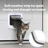 PetSafe Manual-Locking Cat Flap 4-Way Lock White Energy Efficient view 2
