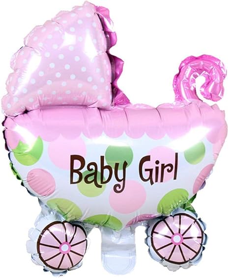 Amazon Co Jp ベビーカー ホイルバルーン ベビーシャワー 馬車 男の子 女の子 風船 膨らませるおもちゃ パーティーデコレーション 子供 誕生日 ピンク Yanfengjj60 0165 ホーム キッチン