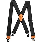 MELOTOUGH Suspenders for Men Work Suspender for Jeans Partial Elastic Tradesperson's Suspender 2 inch Wide
