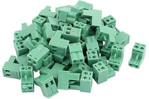 uxcell 50Pcs 300V KF2EDGK 5.08mm Pitch 2-Pin PCB Screw Terminal Block Connector