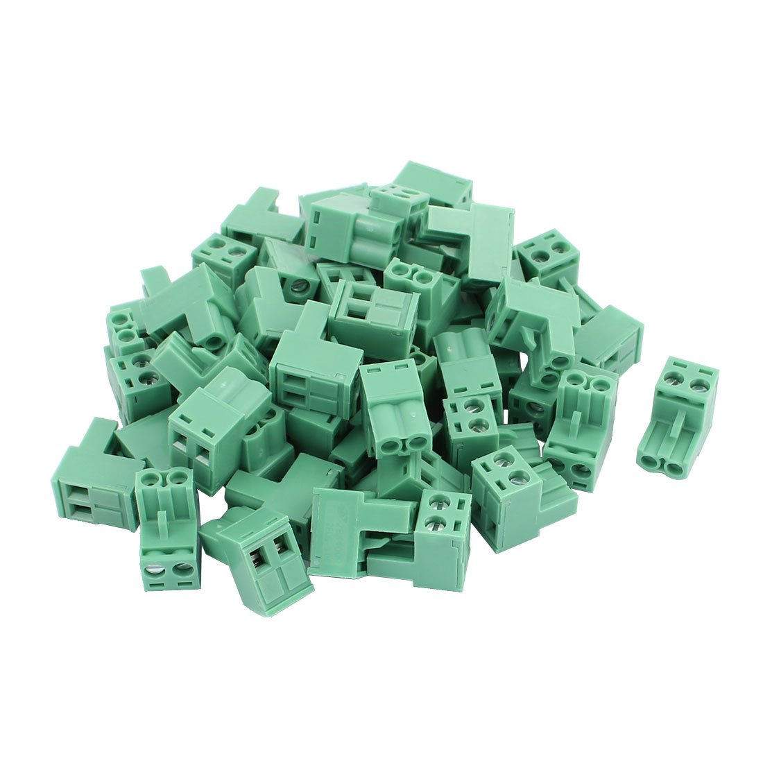 Sourcingmap 50Pcs 300V KF2EDGK 5.08mm Pitch 2-Pin PCB Screw Terminal Block Connector