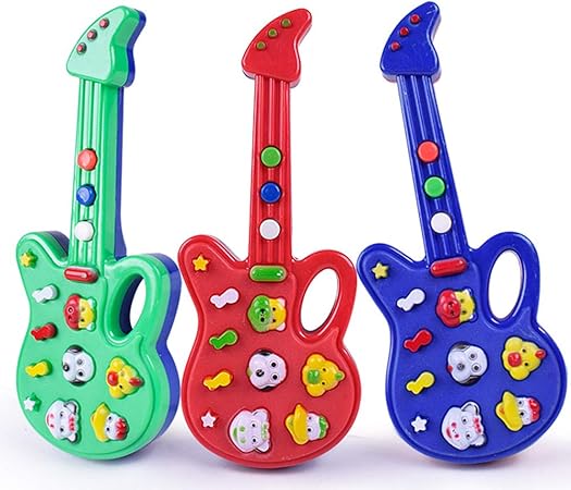 Amazon 勉強セット 音楽 音 おもちゃ 赤ちゃん 子供 キュート 電子 ギター リズム 発達 音楽 音 子供 おもちゃ ギター 弦楽器 おもちゃ
