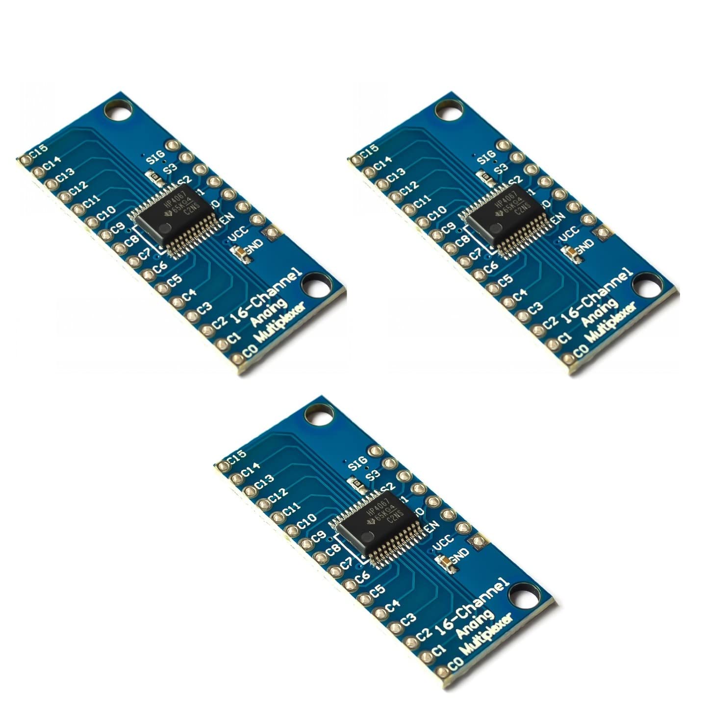 JZK 3pcs CD74HC4067 Multiplexer Precise Module, 16-Channel Analog Digital Multiplexer Breakout Board Module 2V-6V