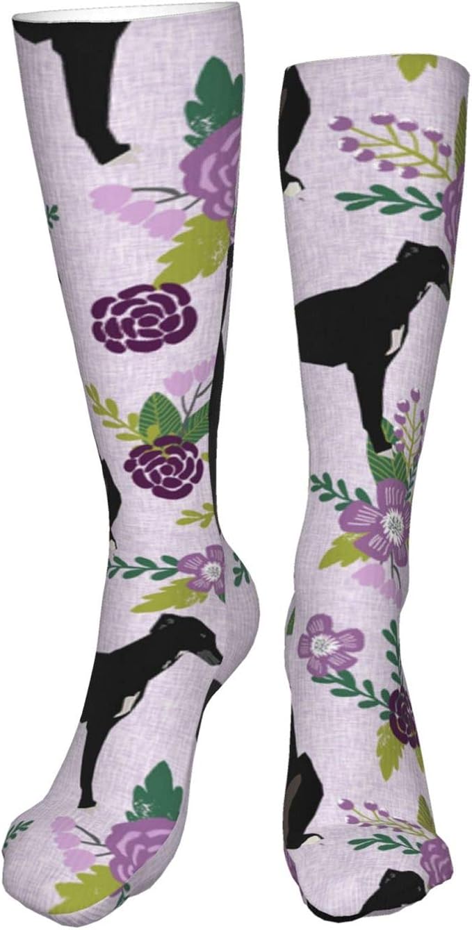 Greyhound Pet Floral Nursery Dog Compression Socks 2030mmHg for Men