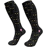ACDRUING Colorful Roller Skates Socks For Women & Men Support Circulation For Nurse, Travel, Flight