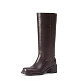 Adolilove Mid Calf Boots for Women Chunky Block