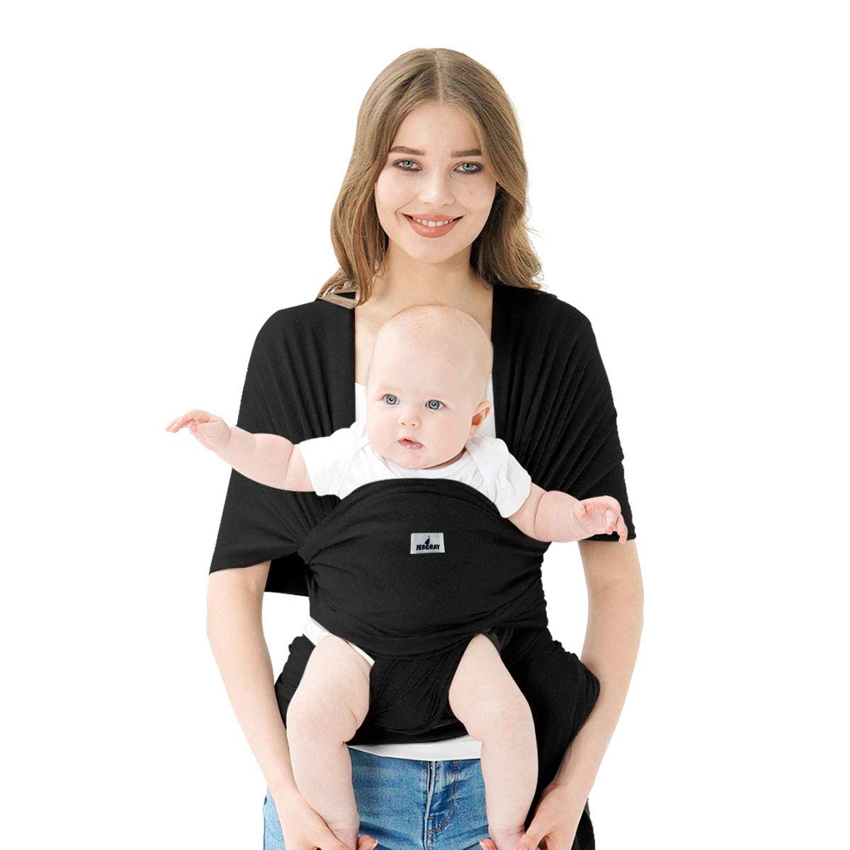 Photo 1 of Baby Wraps Carrier, Jeroray Baby Carrier,Hands Free Infant Carrier, Lightweight,Breathable,Softness,Black