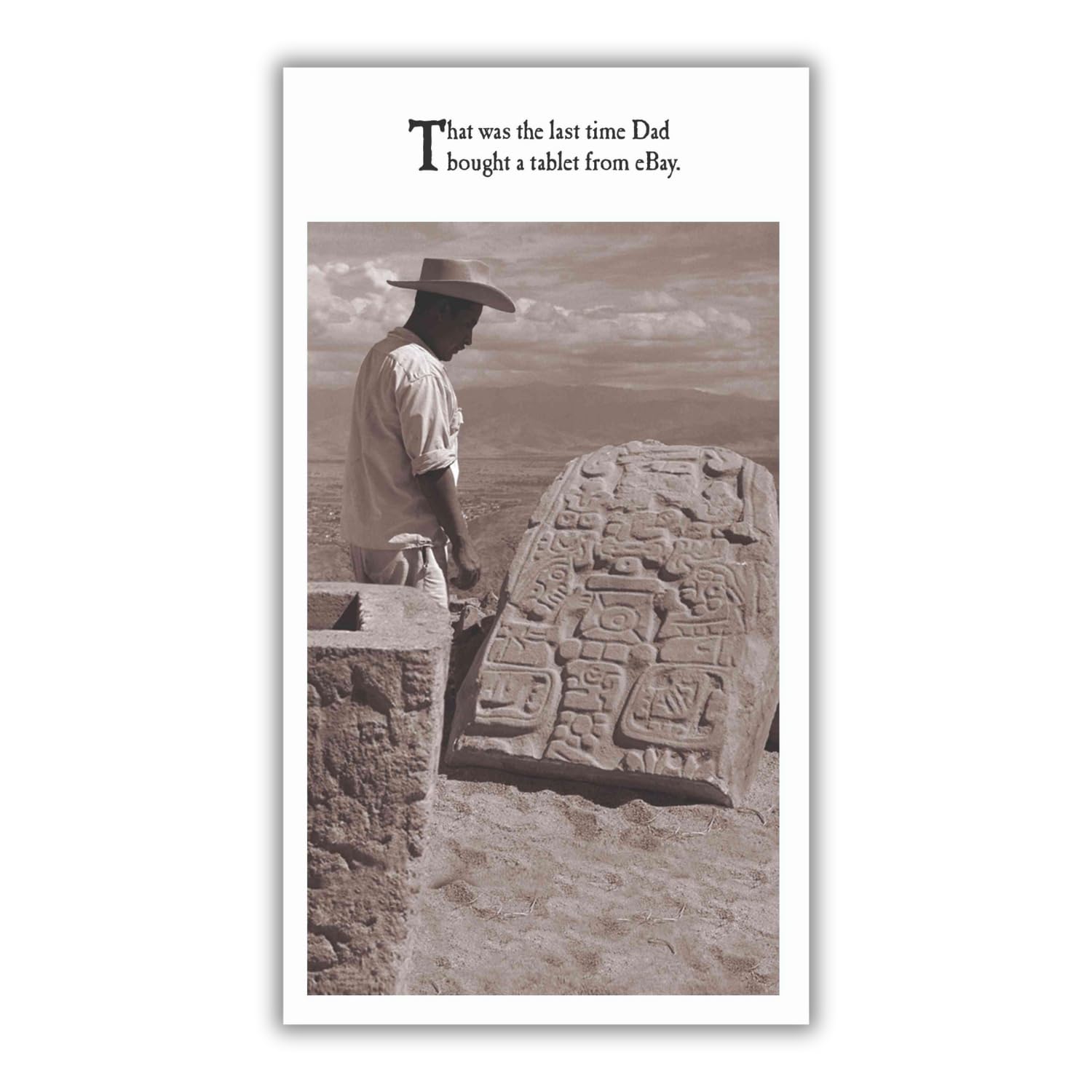 On The Ceiling Dad, Greetings Card, 130x235mm